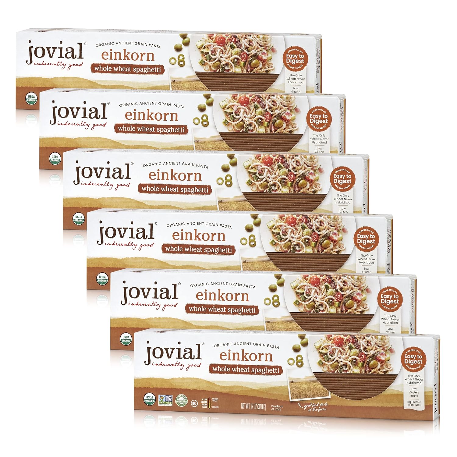 Einkorn Pasta - 100% Organic Whole Grain Spaghetti, High Protein