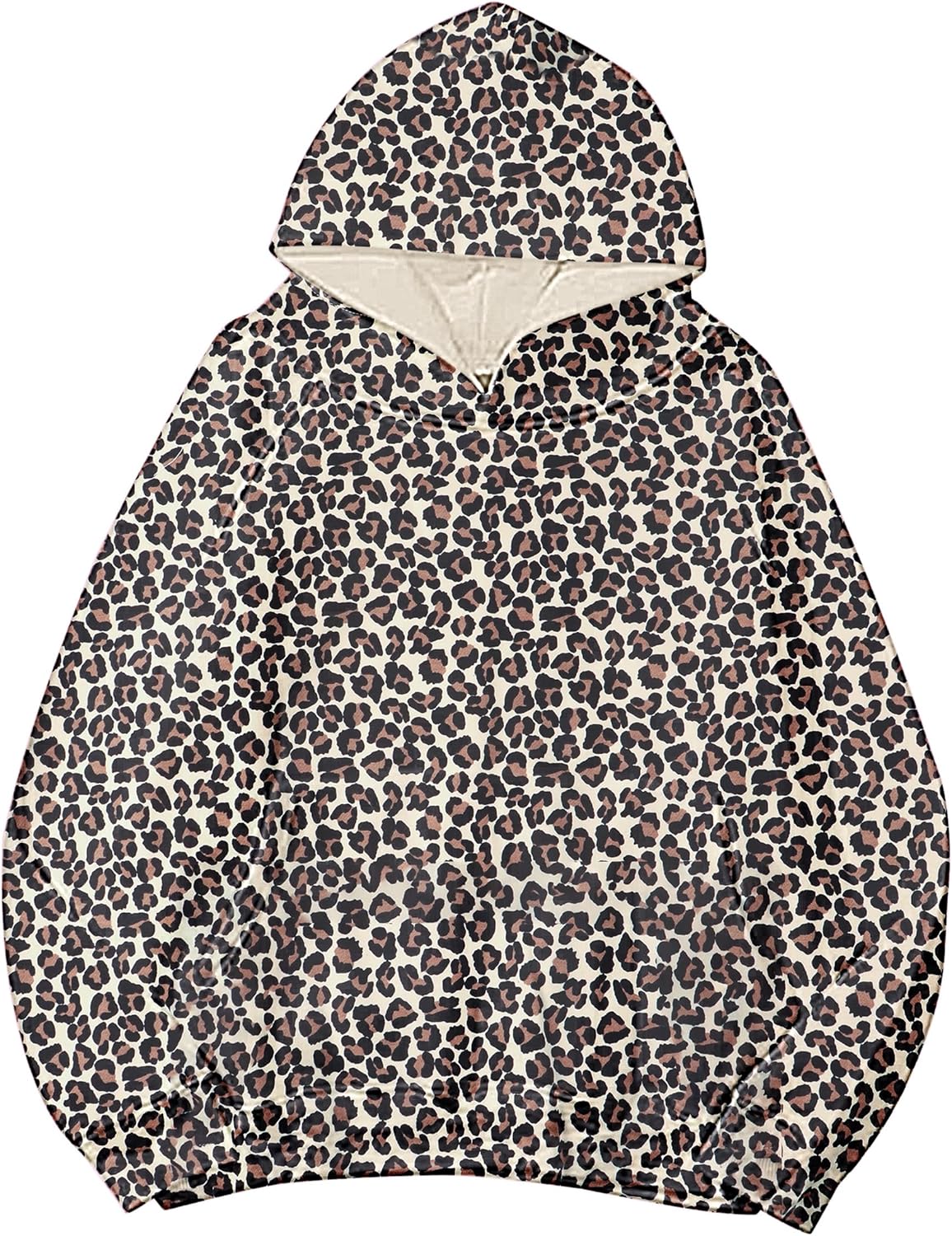 Stylish Oversized Cheetah Print Hoodie for Women - Cozy Comfort