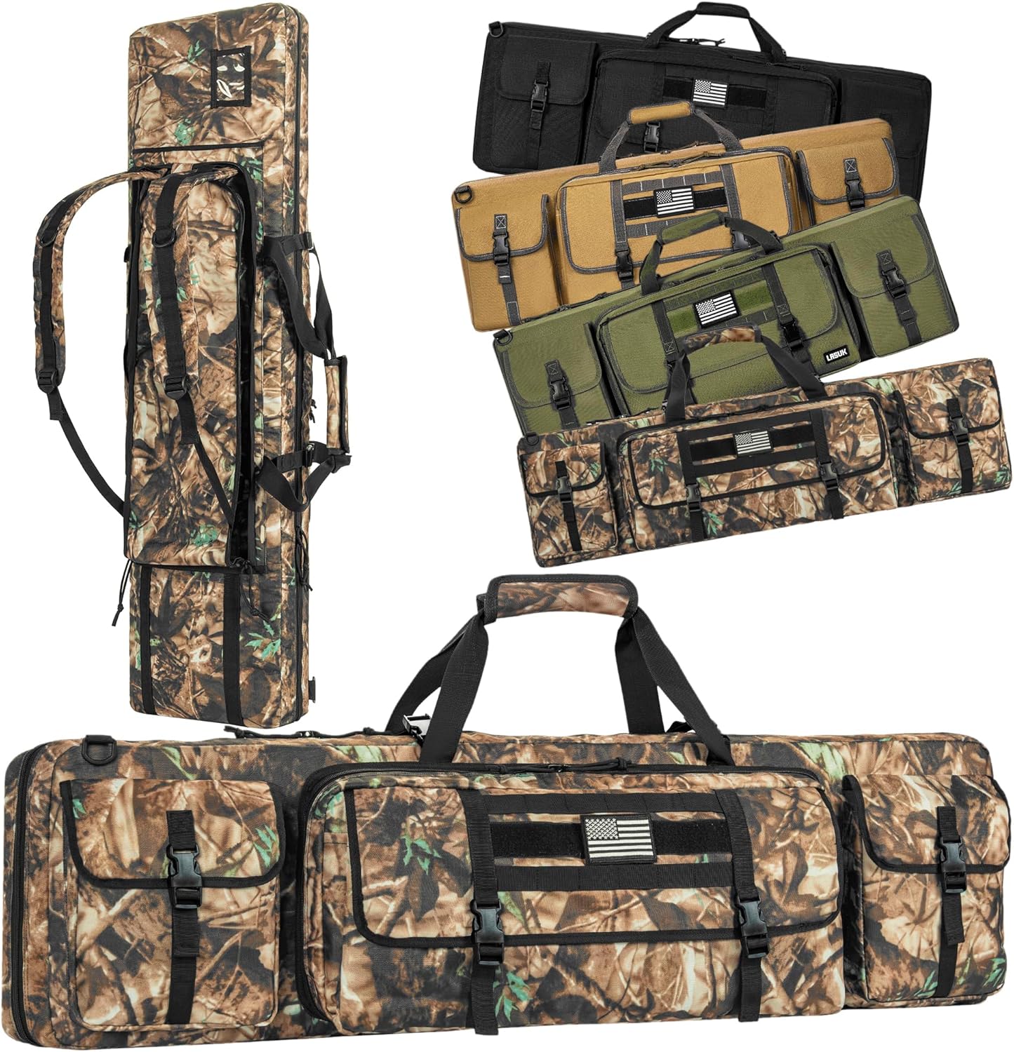 28 to 55 Inch Soft Double Rifle Bag for Outdoor Shooting Needs