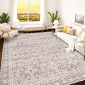 Istana 8x10 Area Rug Pale Rose Beige - Foldable, Machine Washable
