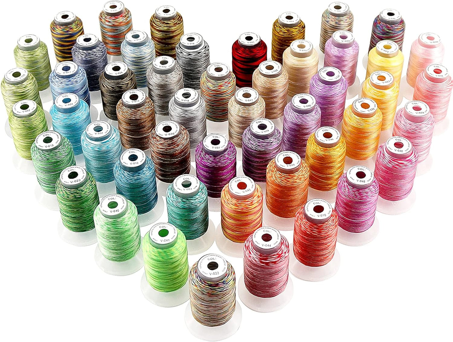 50 Variegated Colors Polyester Thread Kit