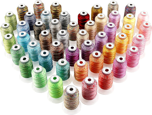 50 Variegated Colors Polyester Thread Kit