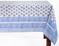 Gulbahar Blue 100% Cotton Rectangle Tablecloth 72 x 120 in - Fall