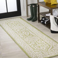 JONATHAN Y Medallion Weave Indoor Outdoor Runner Rug 2x10 - Durable
