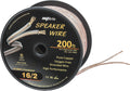 High Performance 16 Gauge Speaker Wire 200 ft Spool - Clear PVC