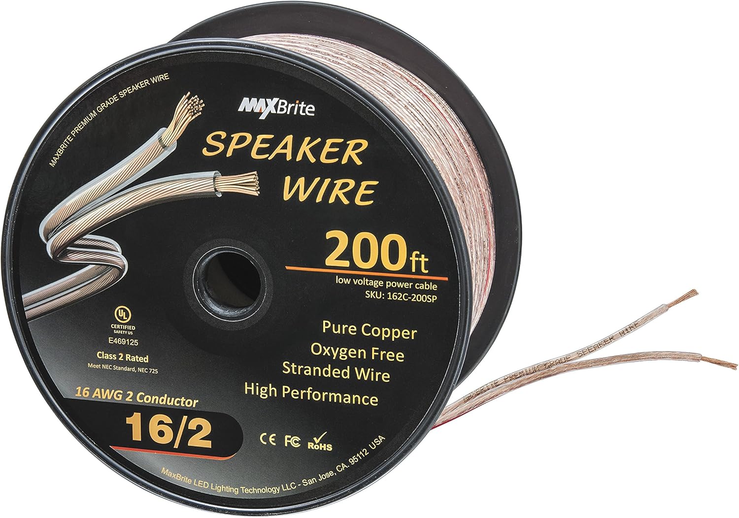 High Performance 16 Gauge Speaker Wire for Clear Sound Quality
