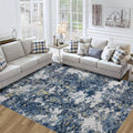 8x10 Blue/Multi Washable Area Rug for Living Room - Soft Non-Slip