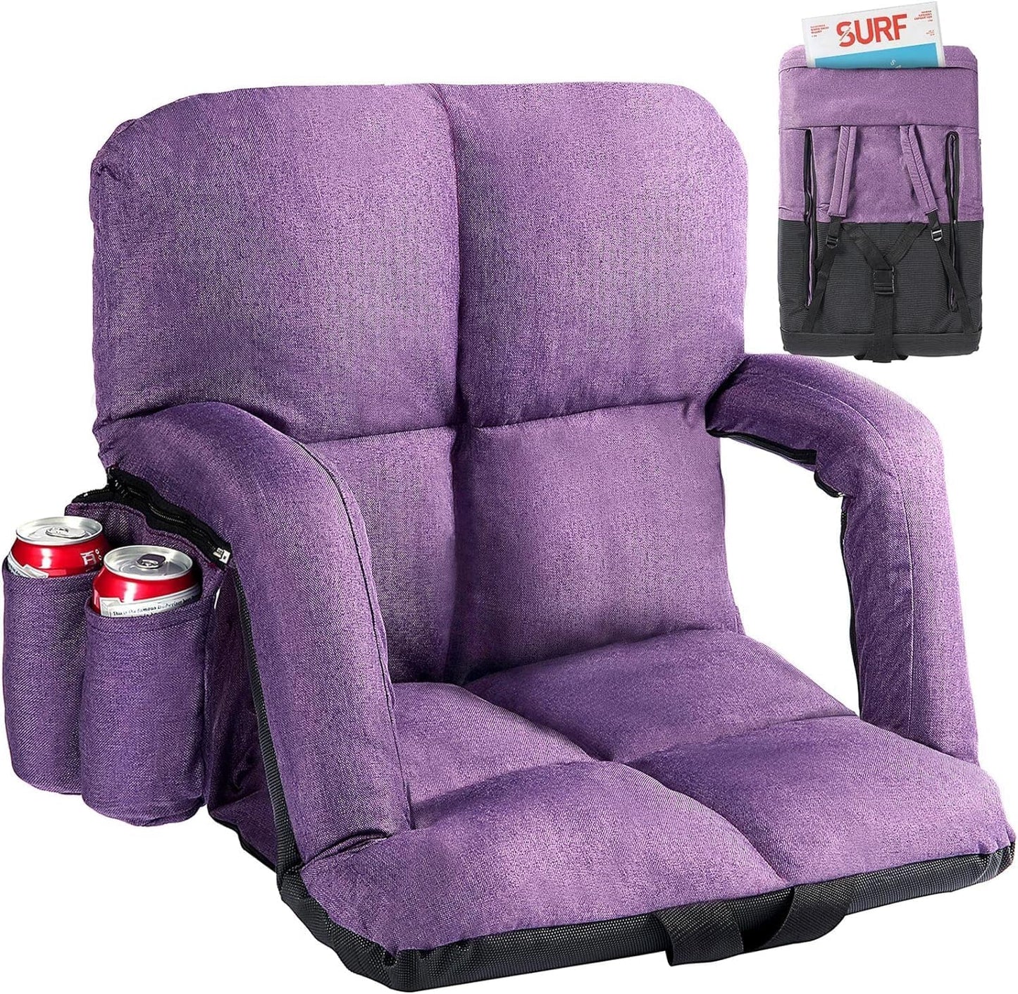 Wide Stadium Seats for Bleachers with Back Support and Comfort