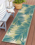 Tropical Floral Reversible Waterproof Outdoor Rug 2ft 7in x 8ft