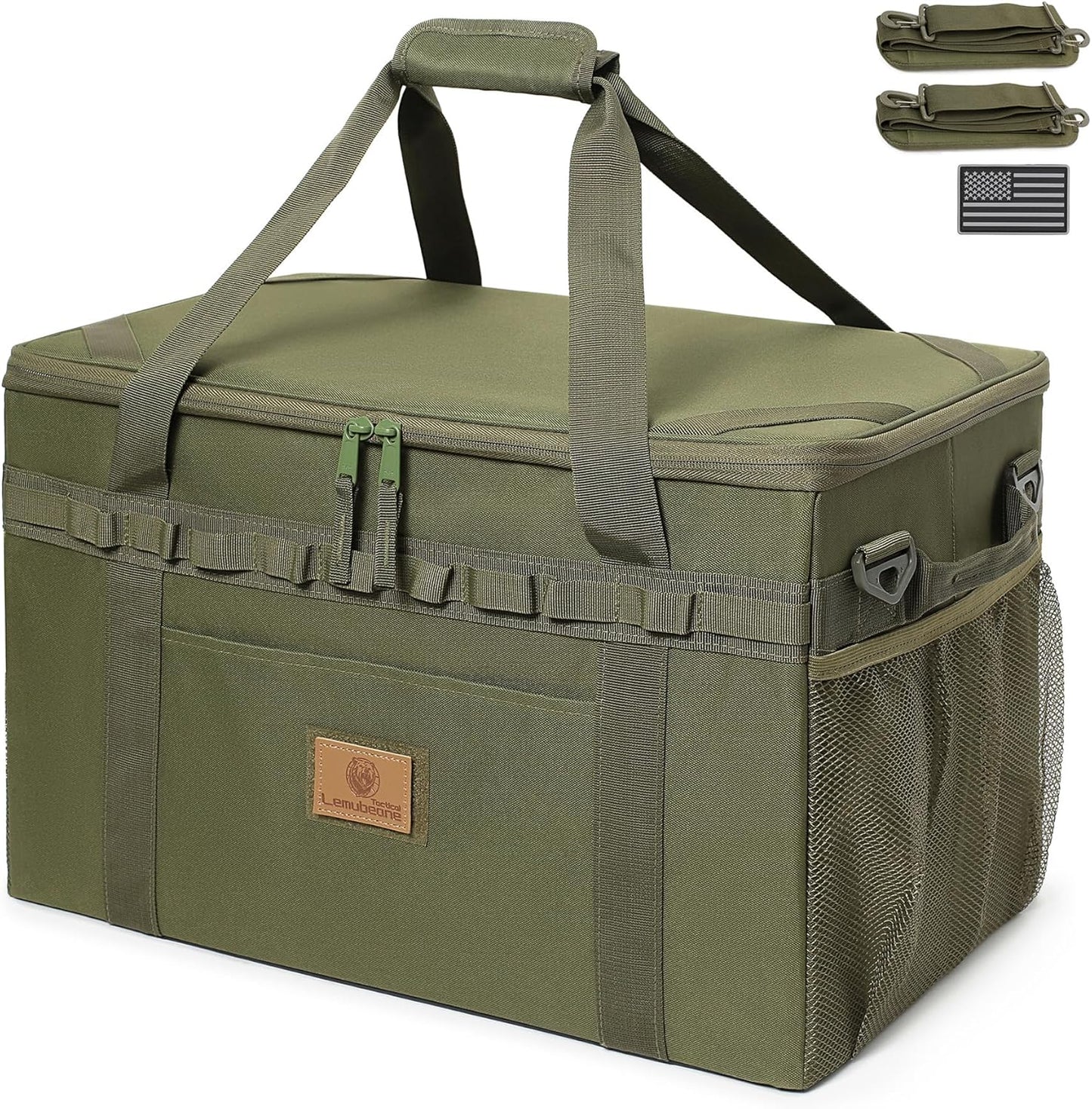 Tactical Camping Storage Bag with Axe Holder & Shoulder Strap