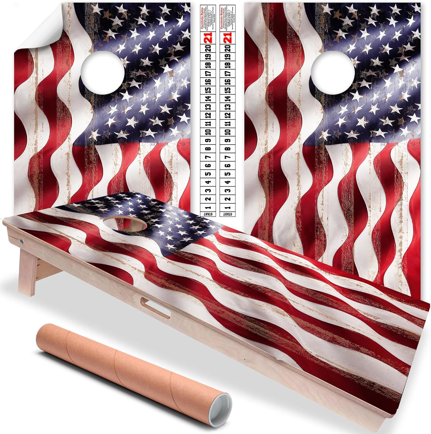 Premium Cornhole Board Wraps & Decals for Custom Designs