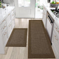 BEQHAUSE Kitchen Rugs Set of 2 24in x36in + 24in x60in - Absorbent