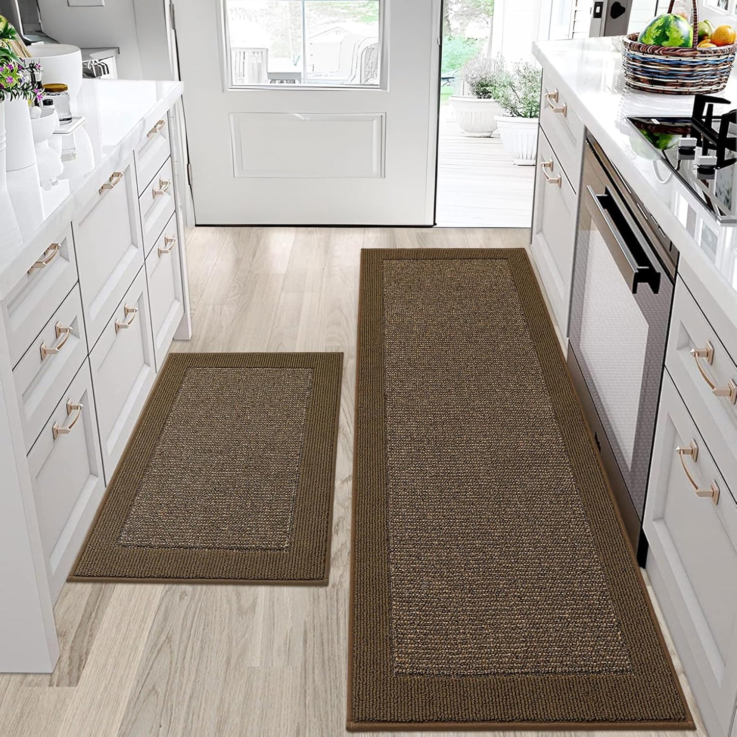 Non-Slip Kitchen Mats Set of 2 for Floor Protection and Style