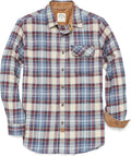Dubinik Mens Flannel Shirt Long Sleeve Casual Button Down - Warm, Soft