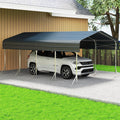 12x20ft Heavy Duty Metal Carport Outdoor Galvanized Garage - Sturdy