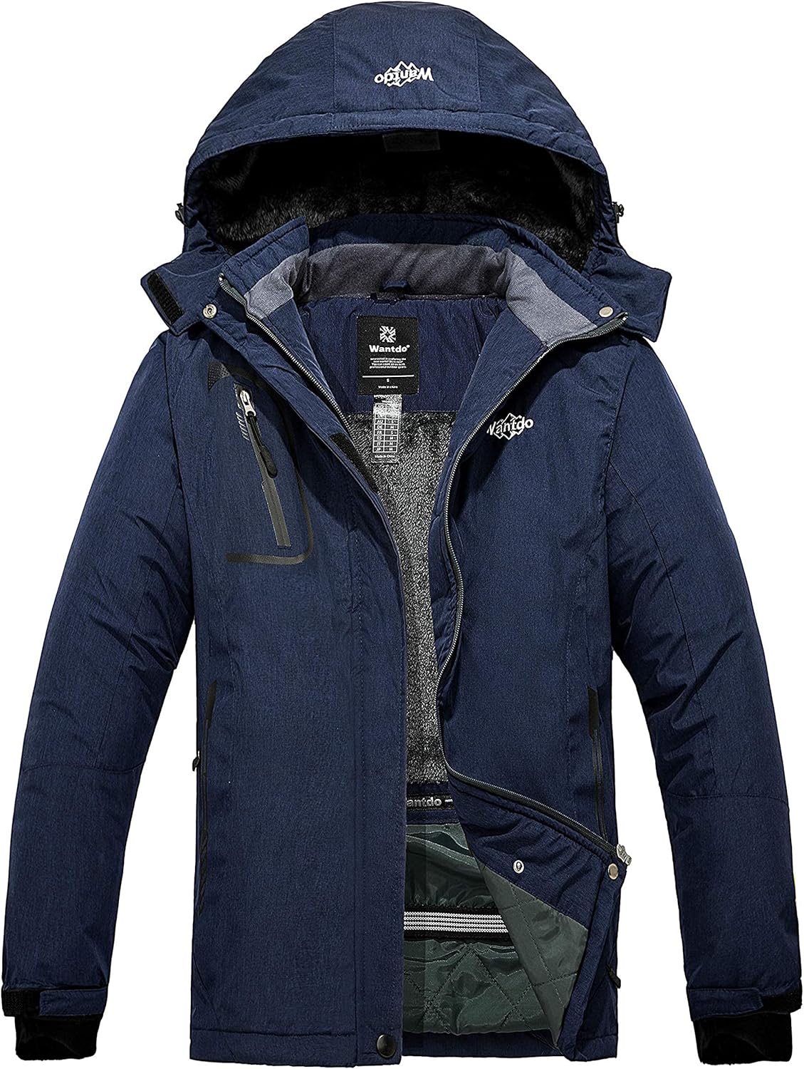 Wantdo Women's Mountain Waterproof Ski Jacket for Winter Adventures
