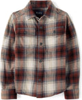 Children's Place Boys' Long Sleeve Flannel Button Down Shirt - Soft
