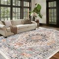 Area Rugs for Living Room 6x9 - Machine Washable, Non-Slip Low Pile