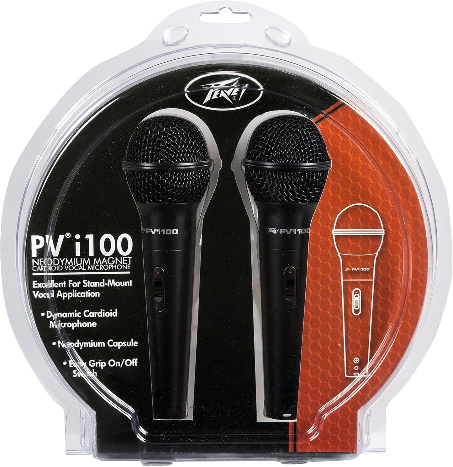 PVi 100 Dynamic Cardioid Microphones - 2-Pack for Performers