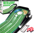 Golf Putting Green Mat with Progressive Slope and Noise Reduction
