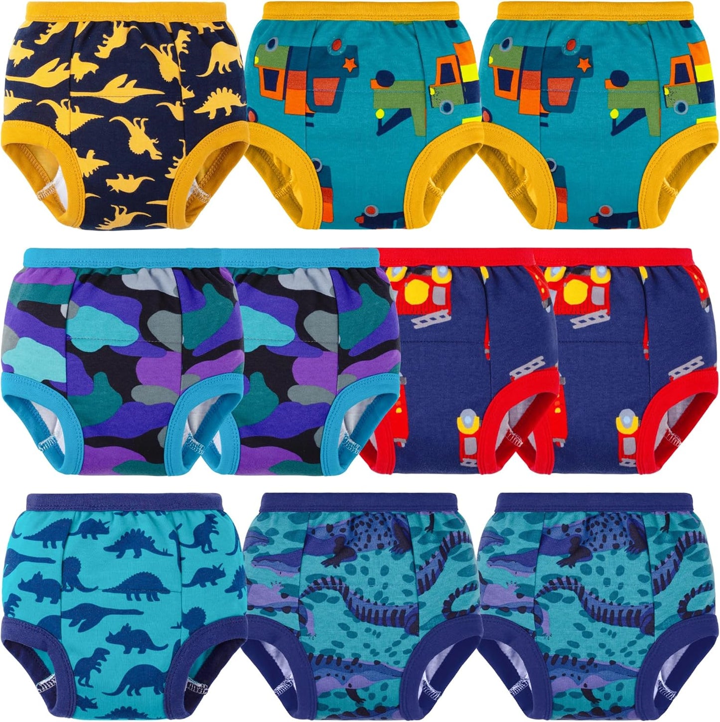 BIG ELEPHANT 10 Packs Baby Potty Training Pants for Toddlers