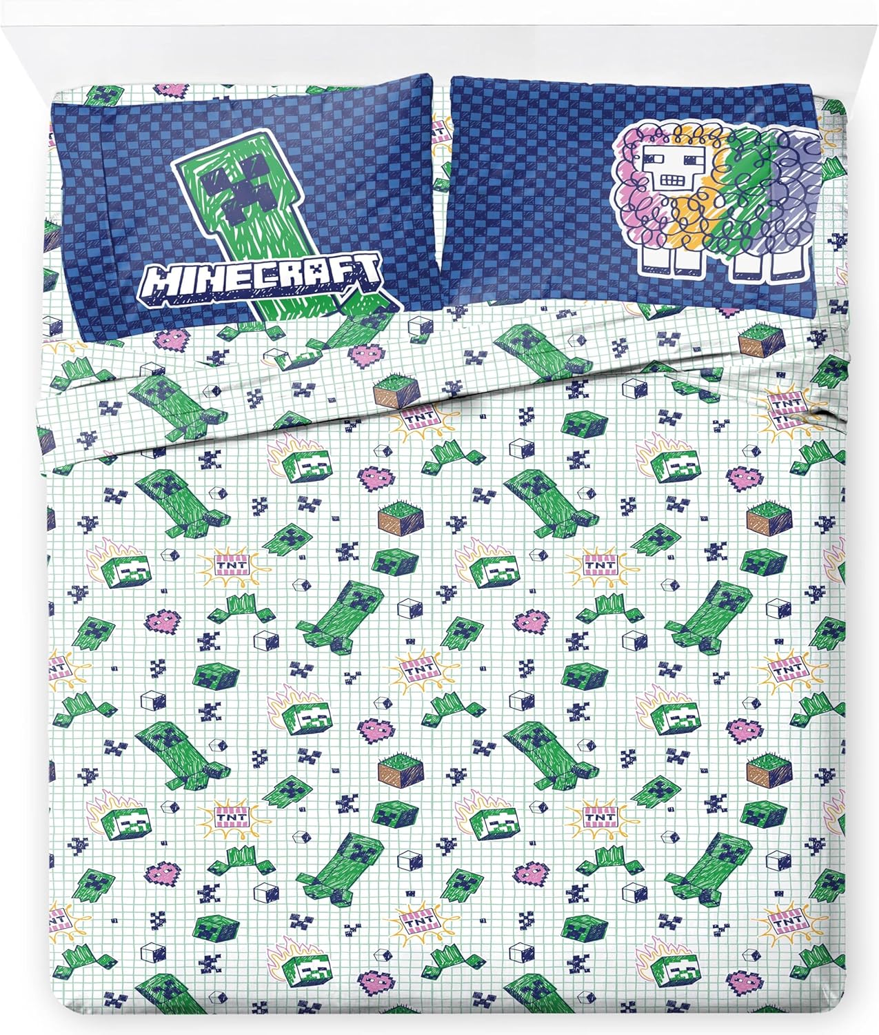 Minecraft Kids Sheet Set - Ultra-Soft Bedding for Young Gamers
