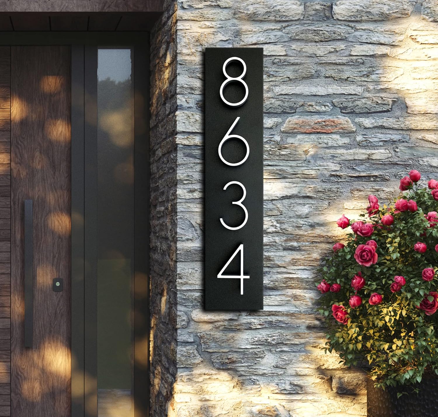 Modern House Numbers for Address Plaques in Vertical or Horizontal