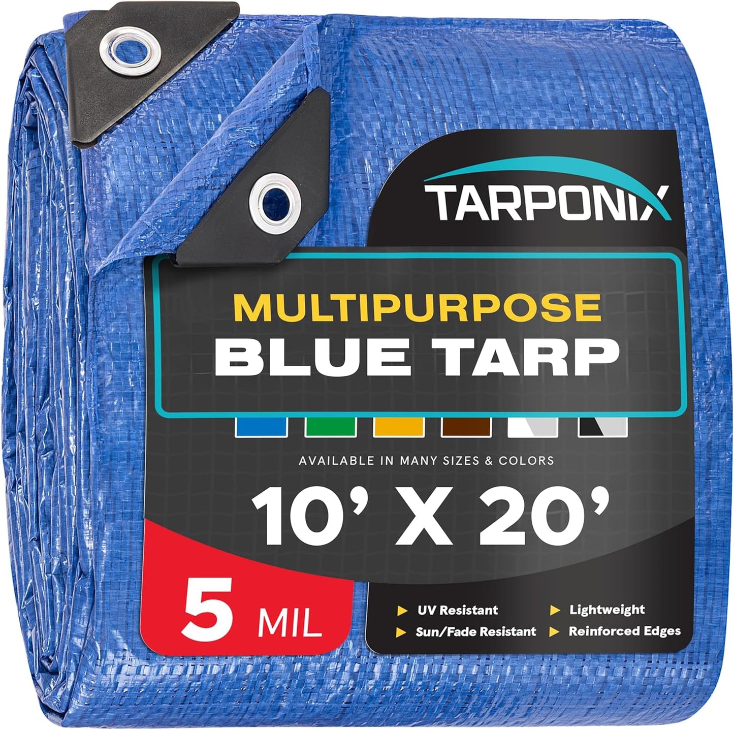 Better Blue Poly Tarp 10 x 20 for Durable Weatherproof Protection