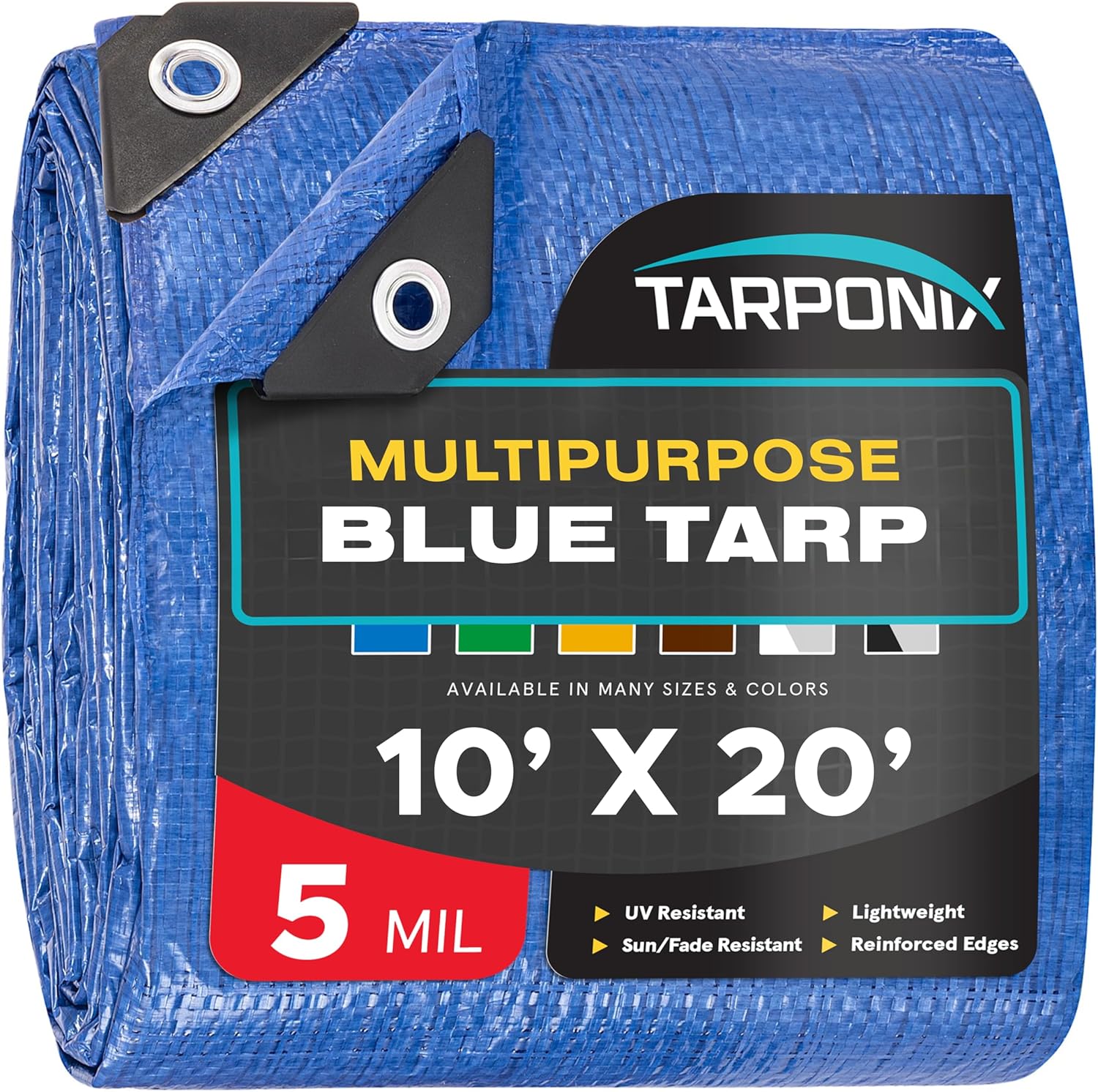 Better Blue Poly Tarp 10 x 20 for Durable Weatherproof Protection
