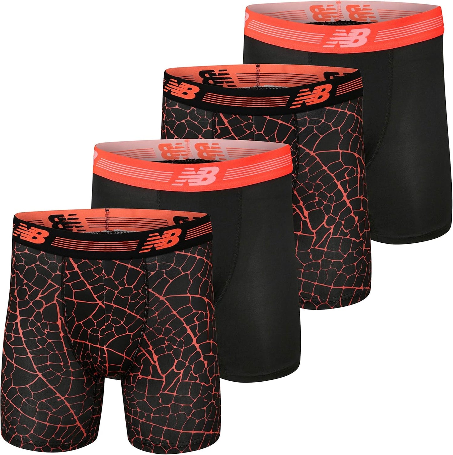 New Balance Men's Performance Boxer Briefs (4 Pack) - No-Fly for Maximum Comfort