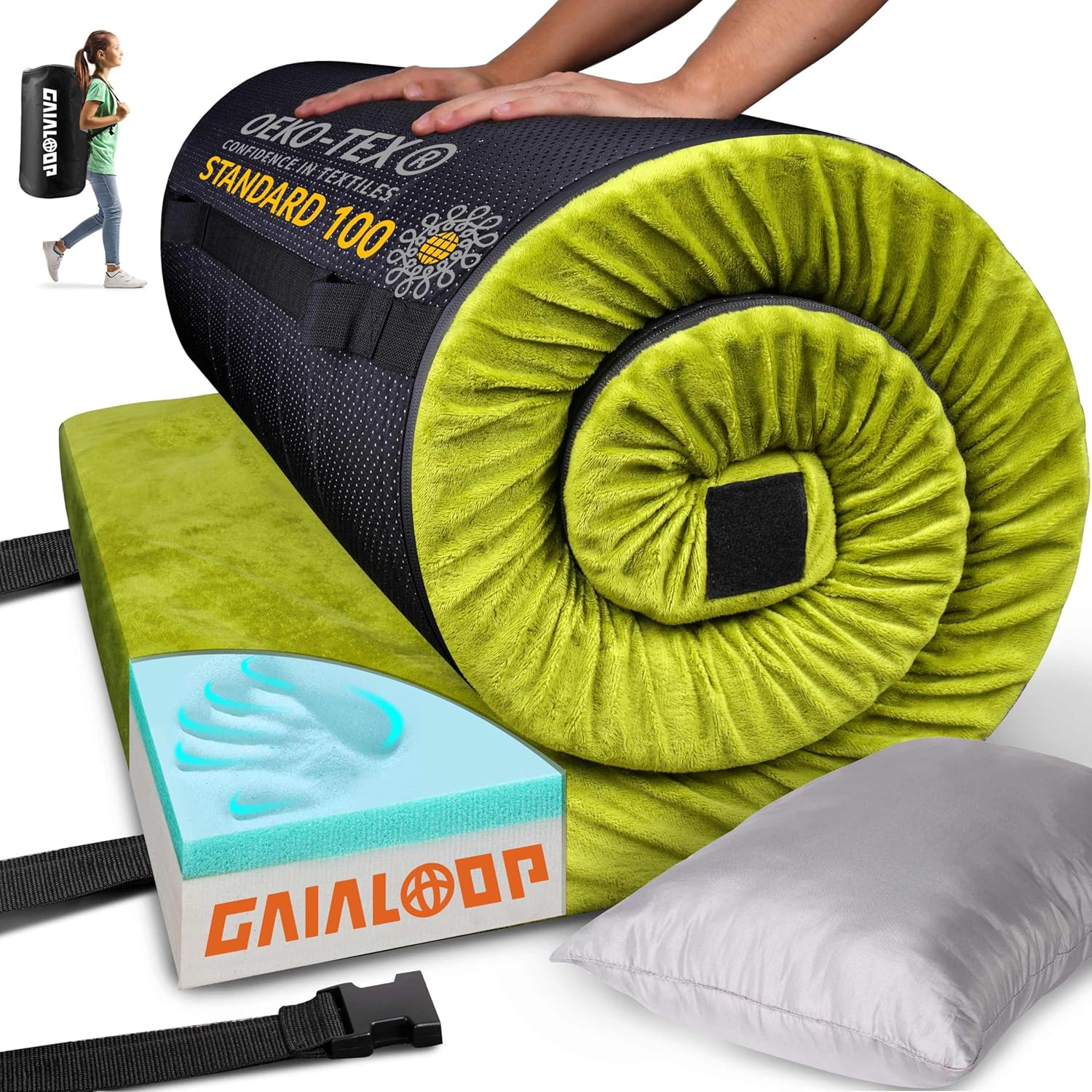 3 Inch Memory Foam Camping Mattress for Ultimate Comfort