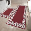 Kitchen Rugs Non Slip Washable Runner Set - Absorbent Kitchen Mats