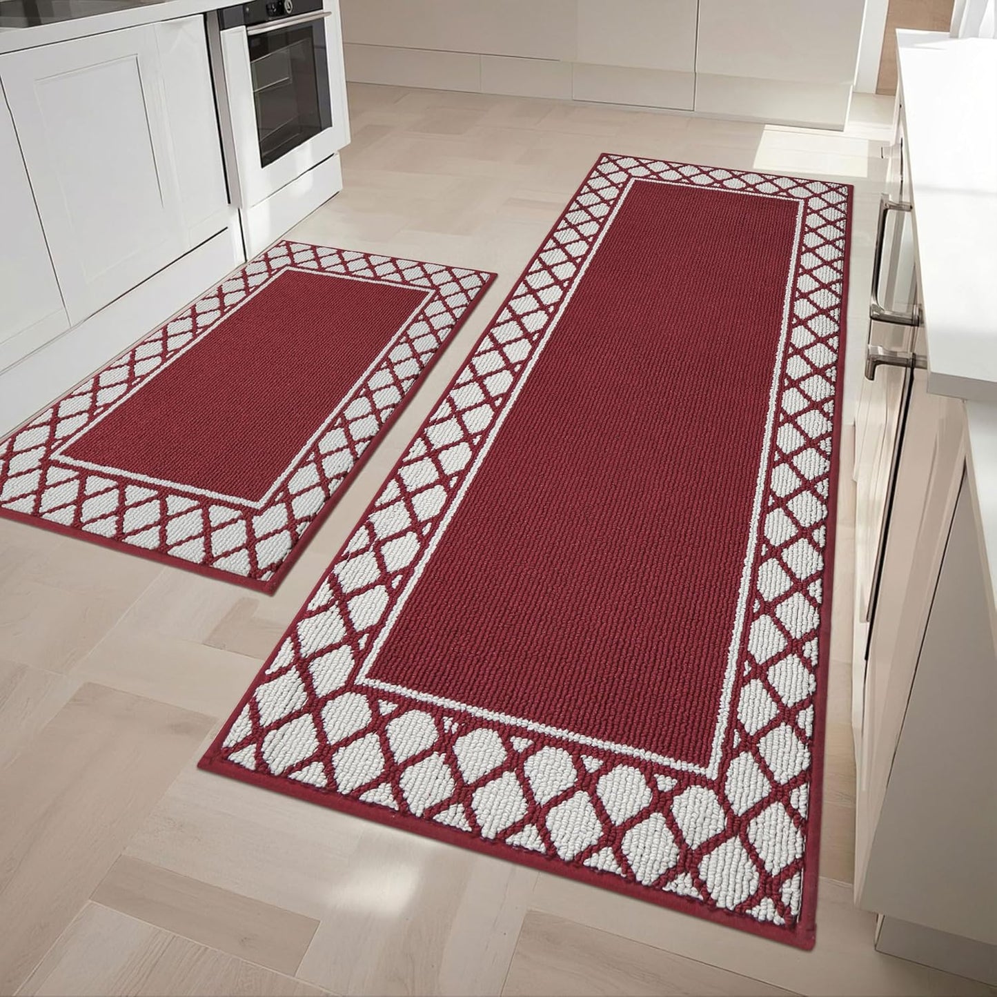 COSY HOMEER Kitchen Rugs Non Slip Washable Mats for Floors
