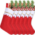 40 Pcs 17in Felt Christmas Stockings for Holiday Decor