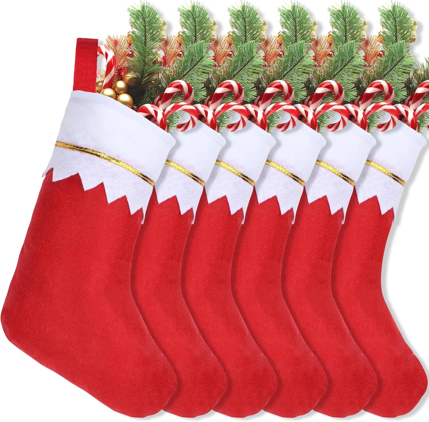 40 Pcs 17in Felt Christmas Stockings for Holiday Decor