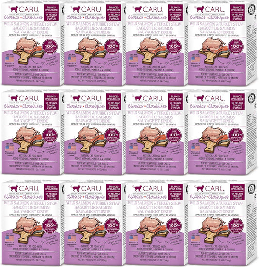 CARU Classics Wild Salmon & Turkey Stew for Cats - Healthy Meal