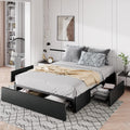 Full Size Platform Bed Frame with 3 Storage Drawers - Low Profile