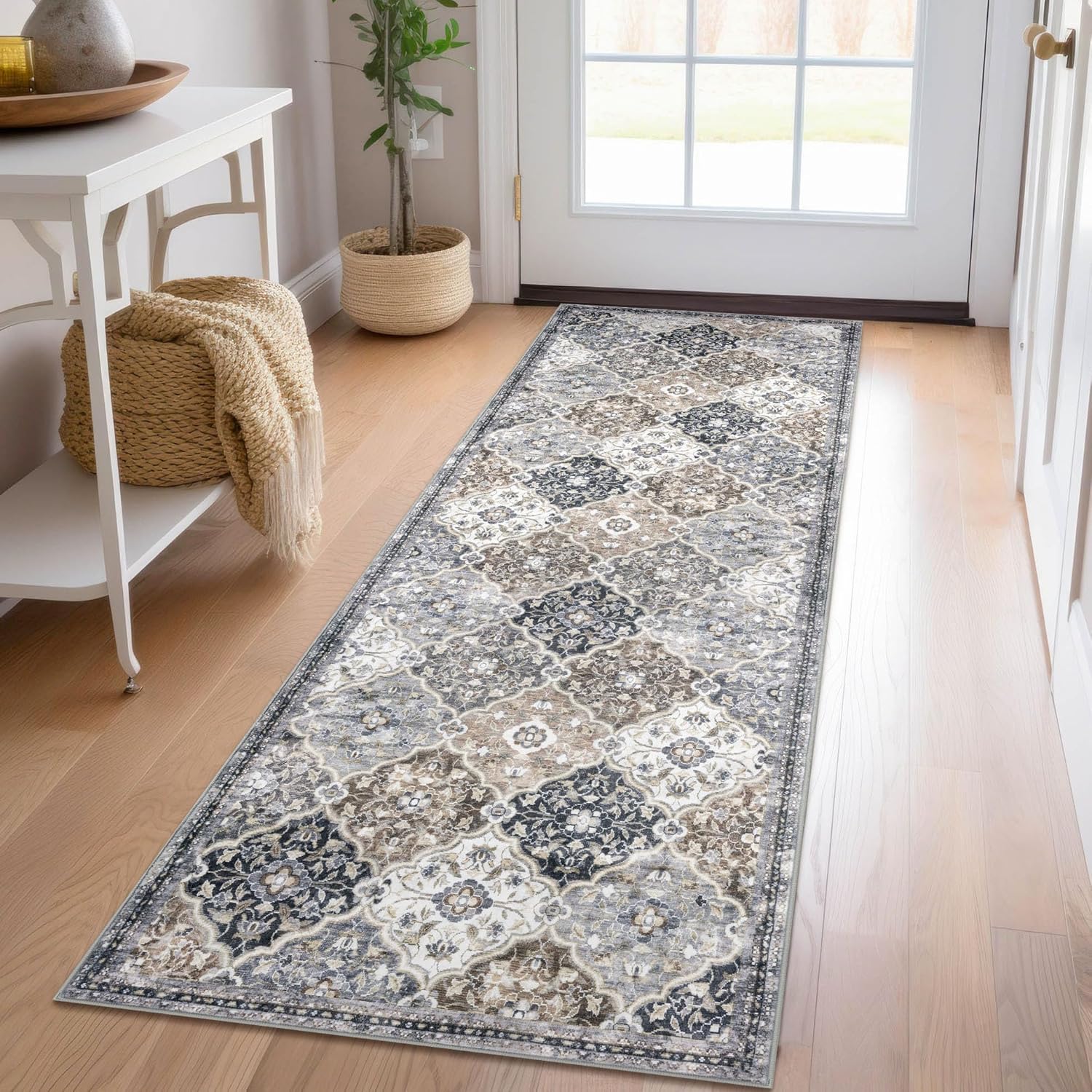 KILOCOCO 2x6 Runner Rug - Moroccan Washable Hallway Accent