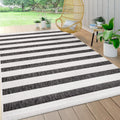 Aveiro Wide Stripe Indoor Outdoor Area Rug for Easy Cleaning