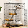 Large Cat Cage Indoor Enclosure 4-Tier Cat Playpen - Spacious Catio