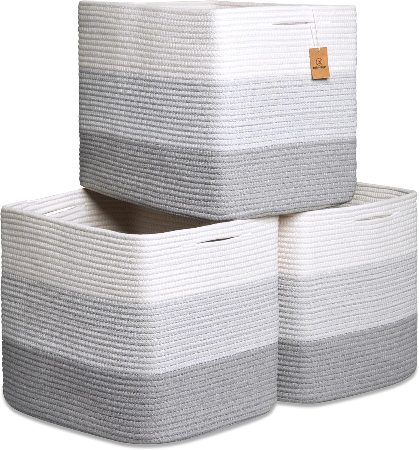 NaturalCozy 13x15x13 Kallax Storage Cubes Bins for Organizing