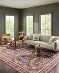 Rifle Paper Co. Maison MAO-06 Red 3-ft Round Accent Rug - Whimsical