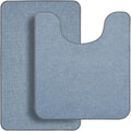 Bathroom Rugs Set 2 Pieces Thin Non-Slip Bath Mats - Quick Dry