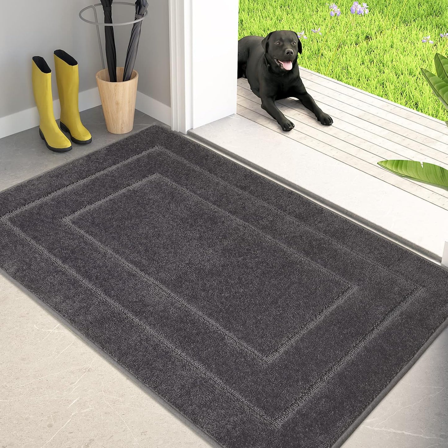 Dirt Trapping Door Mat 32in x 47in Non-Slip for Pets