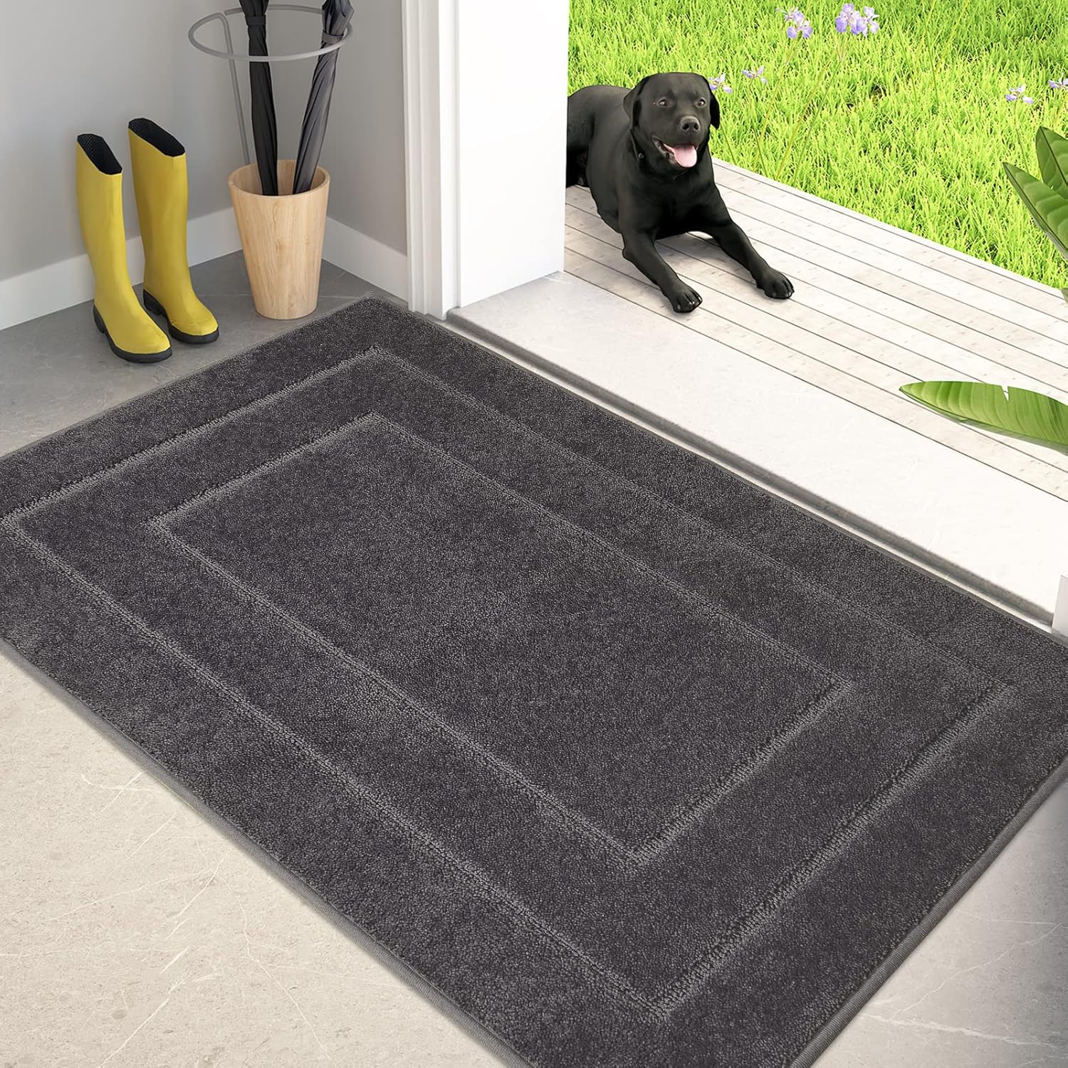 Dirt Trapping Door Mat 32in x 47in Non-Slip for Pets