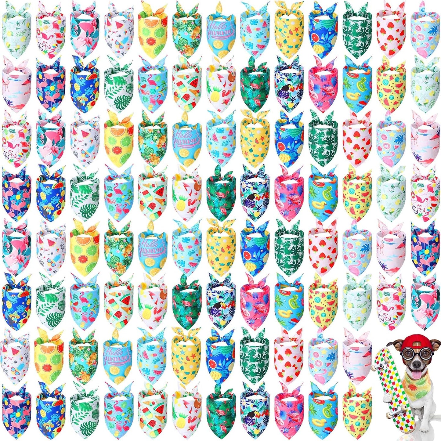 Chunful Dog Bandanas Bulk Set for Summer and Autumn Fun