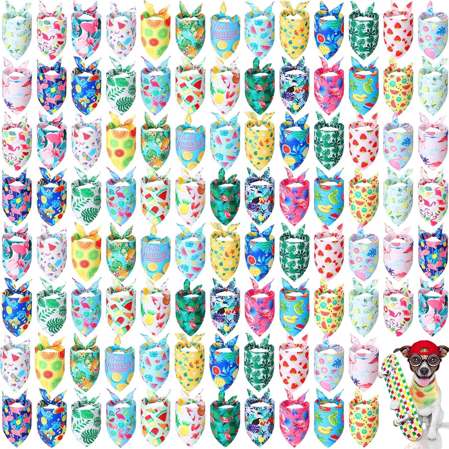 Chunful Dog Bandanas Bulk Set for Summer and Autumn Fun