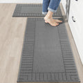 Kitchen Rugs Washable Runner Set of 2 - Non-Slip Absorbent Mats