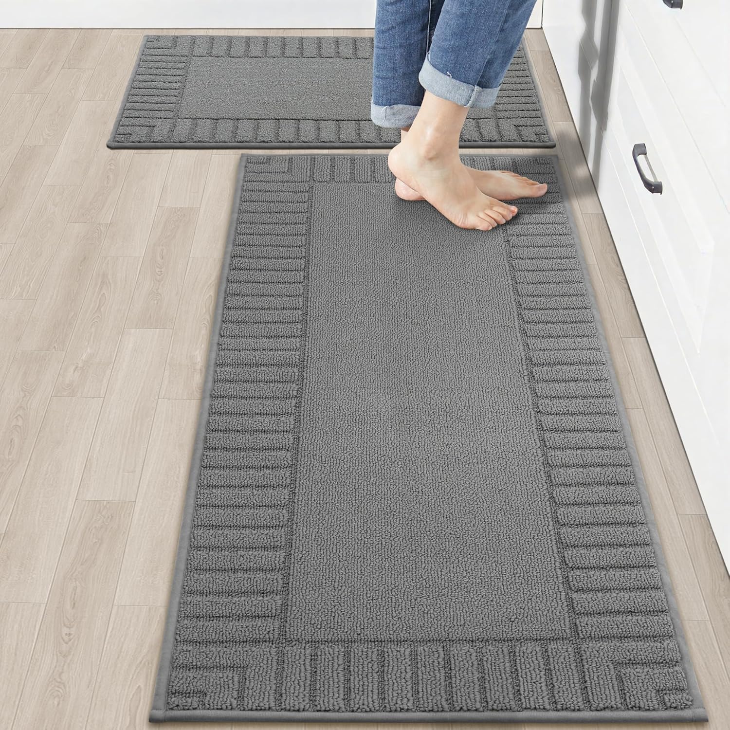 Non-Slip Kitchen Mat Set of 2 for Safe and Stylish Floors