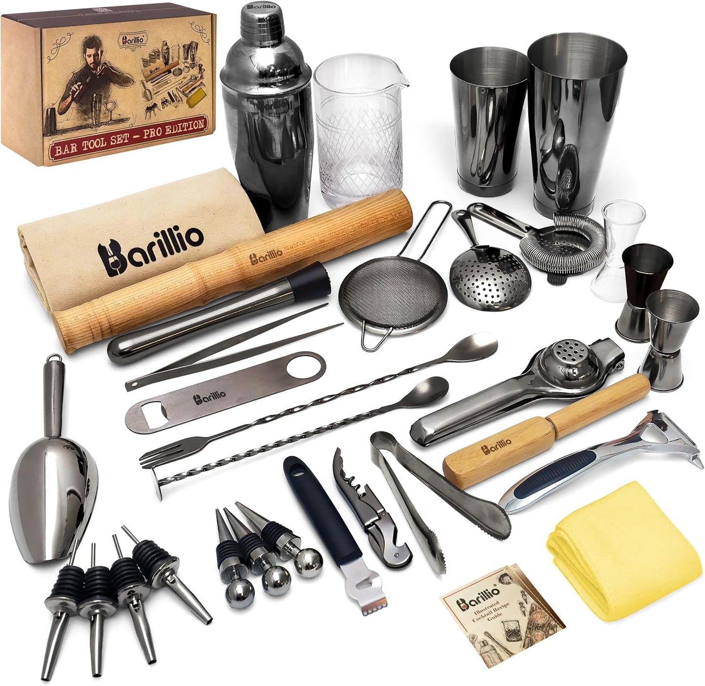 Professional Mixology Cocktail Kit - 32-Pc Barillio Set